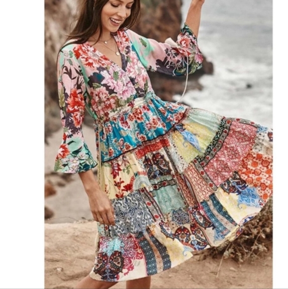 COPY - NWT Johnny Was 100% Silk Dress, S